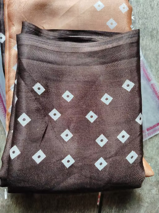 Best Chiffon Silk Bandhani Daily Wear Saree