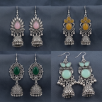 Silver jhumkas (Pack of 4)