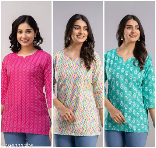 Shorts Kurtis Pack of 3