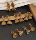 Gold Plated Traditional Ethnic Jhumka – Set of 6