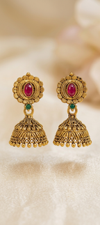 Gold Plated Traditional Ethnic Jhumka – Set of 6