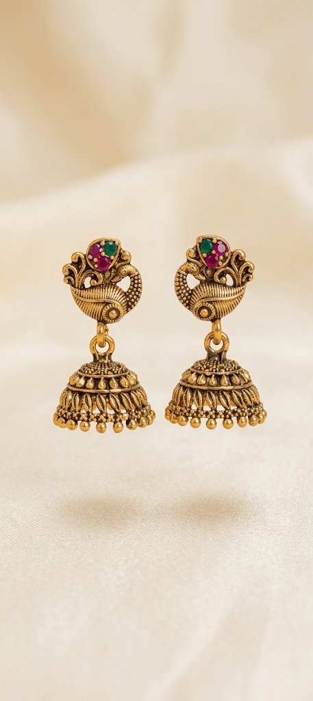 Gold Plated Traditional Ethnic Jhumka – Set of 6