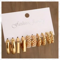Vassaley American  C-Shaped Earrings(Pack of 5)