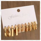 Vassaley American  C-Shaped Earrings(Pack of 5)