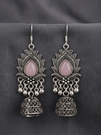 Silver jhumkas (Pack of 4)