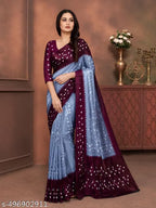 Best Chiffon Silk Bandhani Daily Wear Saree