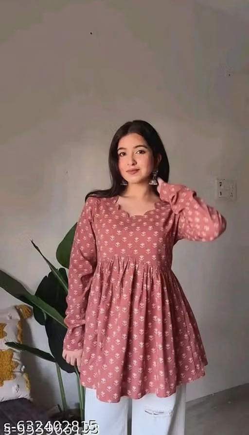 Printed Peplum Top Sweetheart Neck Mauve Floral Babydoll Top
