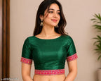 NEW SUPERHIT TRENDING EMBROIDERED COTTON THREAD & SEQUINS WORK DESIGNER SAREE
